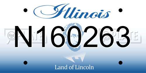 N160263 Illinois License Plate