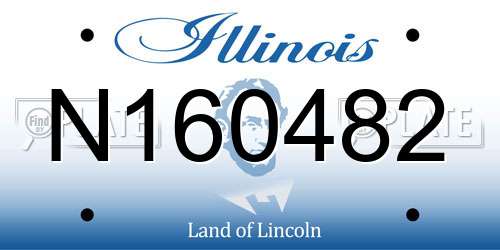 N160482 Illinois License Plate