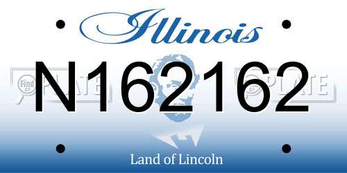 N162162 Illinois License Plate