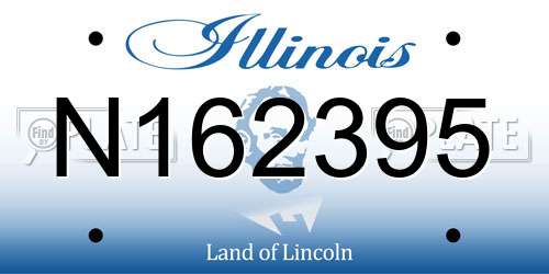 N162395 Illinois License Plate
