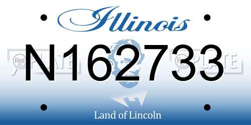 N162733 Illinois License Plate