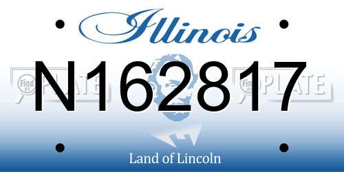 N162817 Illinois License Plate
