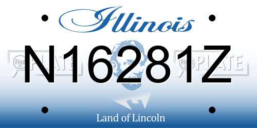 N16281Z Illinois License Plate