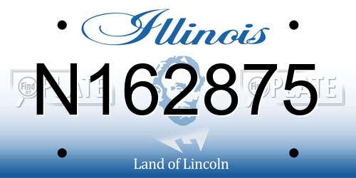 N162875 Illinois License Plate