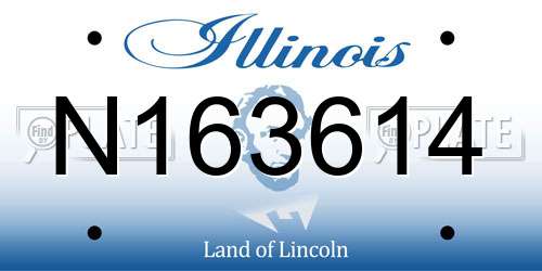 N163614 Illinois License Plate