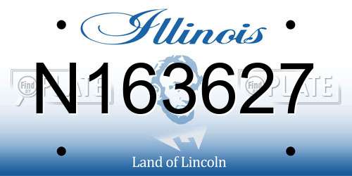 N163627 Illinois License Plate