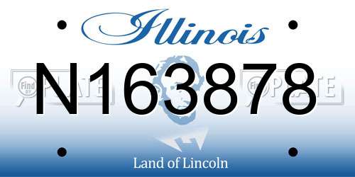 N163878 Illinois License Plate
