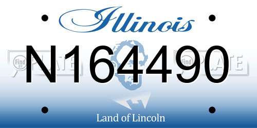 N164490 Illinois License Plate