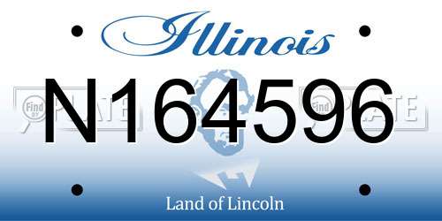N164596 Illinois License Plate