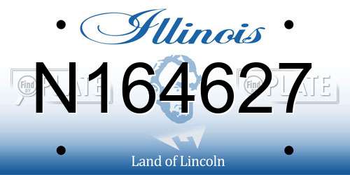 N164627 Illinois License Plate