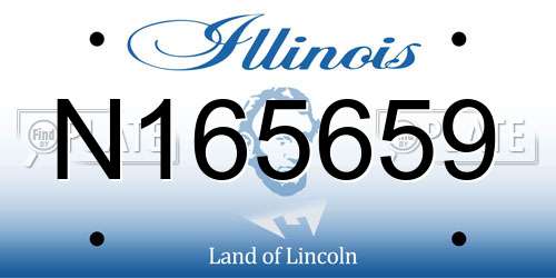 N165659 Illinois License Plate
