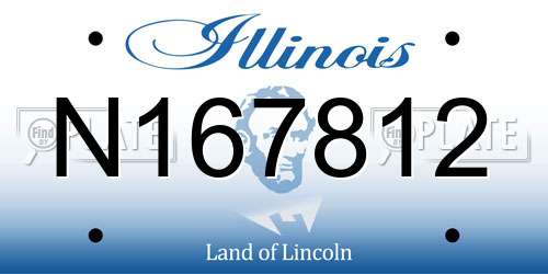 N167812 Illinois License Plate
