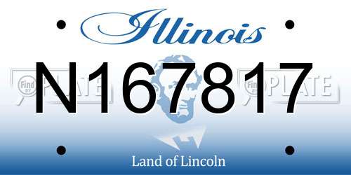 N167817 Illinois License Plate