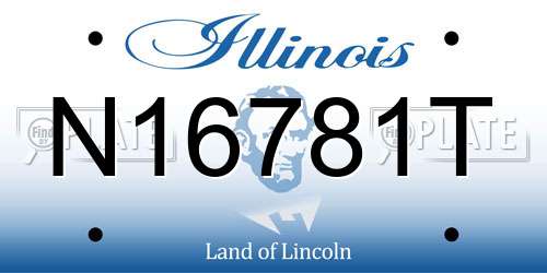 N16781T Illinois License Plate