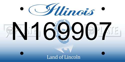 N169907 Illinois License Plate