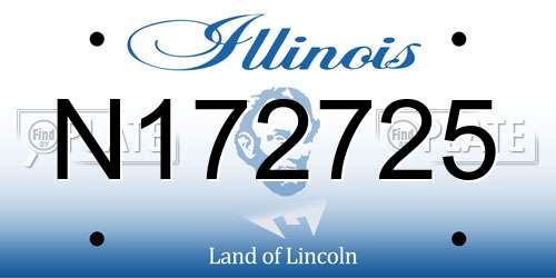 N172725 Illinois License Plate