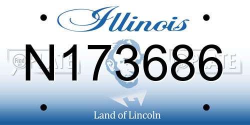 N173686 Illinois License Plate