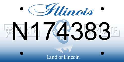 N174383 Illinois License Plate