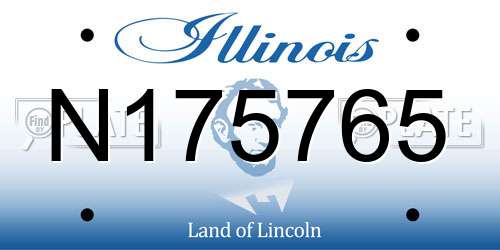 N175765 Illinois License Plate