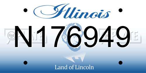 N176949 Illinois License Plate