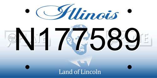 N177589 Illinois License Plate