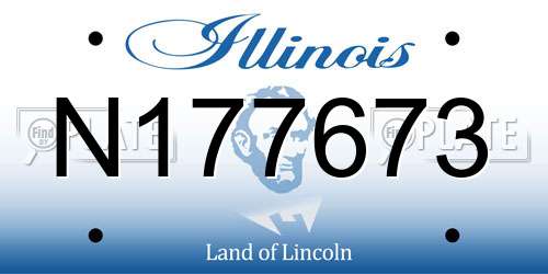N177673 Illinois License Plate