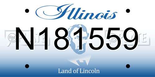 N181559 Illinois License Plate