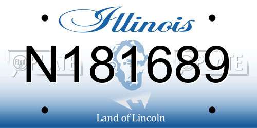 N181689 Illinois License Plate
