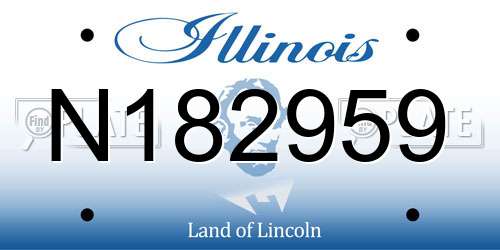 N182959 Illinois License Plate