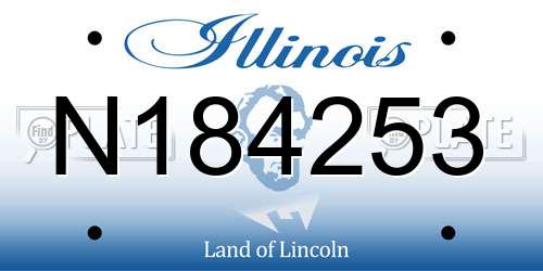 N184253 Illinois License Plate