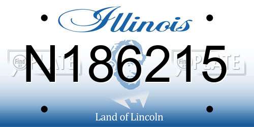 N186215 Illinois License Plate