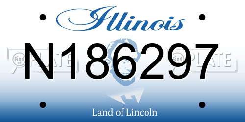 N186297 Illinois License Plate