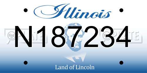 N187234 Illinois License Plate