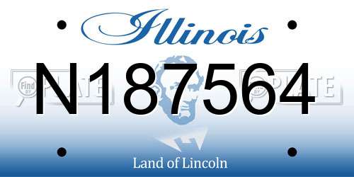 N187564 Illinois License Plate