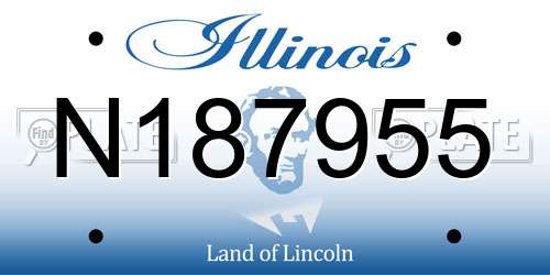 N187955 Illinois License Plate