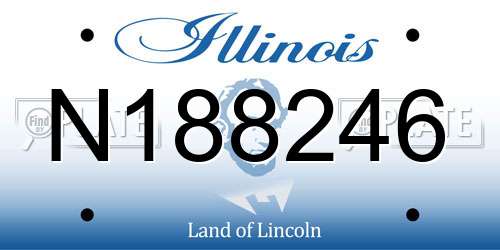 N188246 Illinois License Plate