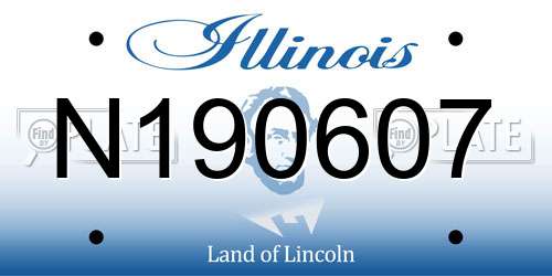 N190607 Illinois License Plate