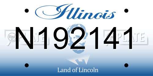 N192141 Illinois License Plate