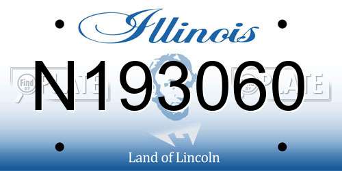 N193060 Illinois License Plate