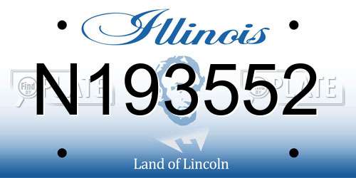 N193552 Illinois License Plate