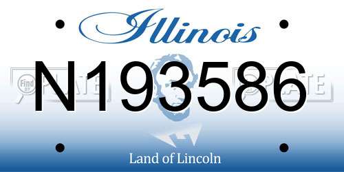 N193586 Illinois License Plate