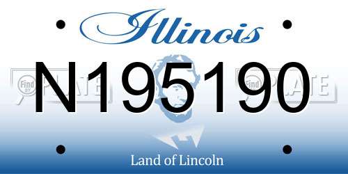 N195190 Illinois License Plate