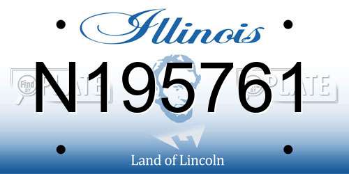 N195761 Illinois License Plate