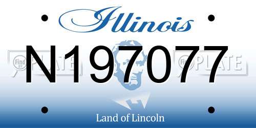 N197077 Illinois License Plate