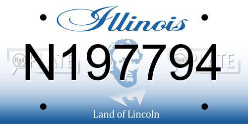 N197794 Illinois License Plate