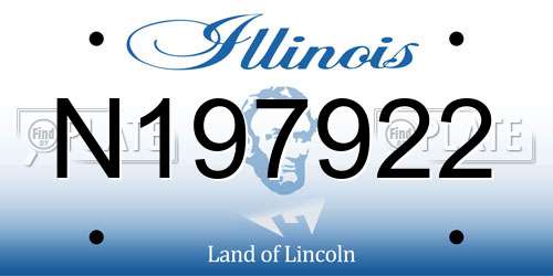 N197922 Illinois License Plate