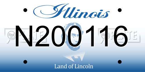 N200116 Illinois License Plate