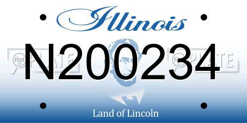 N200234 Illinois License Plate