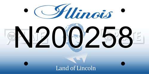 N200258 Illinois License Plate