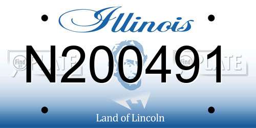 N200491 Illinois License Plate